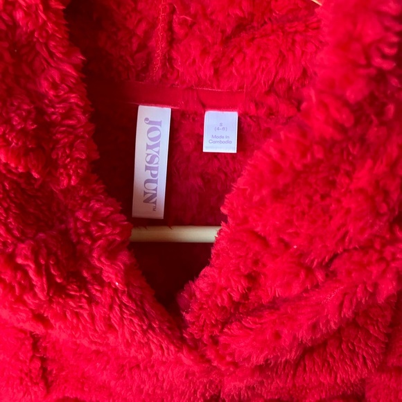 Lounge Set S Cozy Red Heart Pattern Valentines Relax Top Joggers Love Fuzzy - Picture 3 of 6
